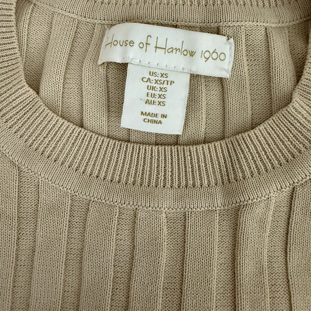 House of Harlow 1960 Ribbed Tan Sweater - Picture 4 of 10